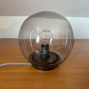 IKEA Black and Clear Glass Table Lamp